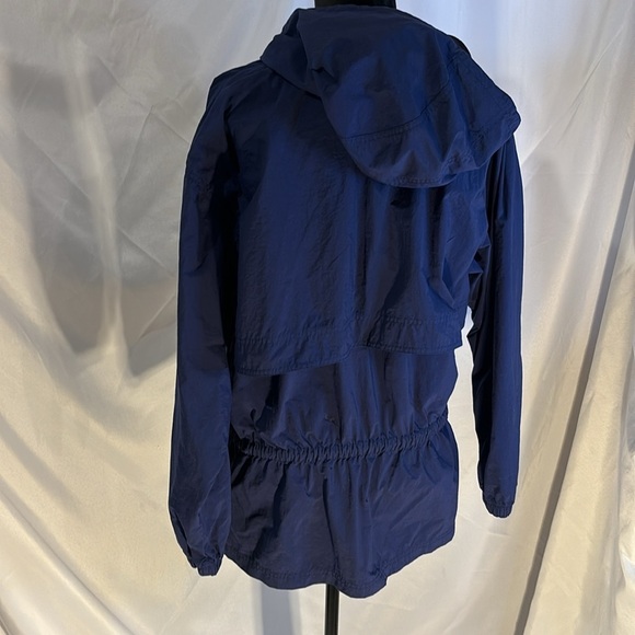 Nike Vintage 90s Anorak Windbreaker Light Jacket w/hood 1/4 zip Navy Blue Size L - Picture 6 of 9